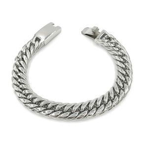 Stainless Steel Miami Cuban Link Chain Heavy Mens  Bracelet 9"
